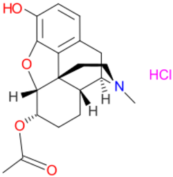 6-Acetyldihydromorphine hydrochloride.svg