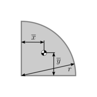 Centroid of a quarter circle.svg