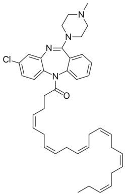 Docosahexaenoyl-clozapine.svg