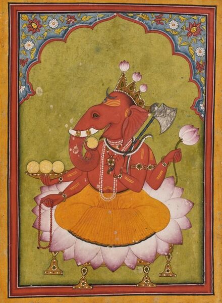 File:Ganesha Basohli miniature circa 1730 Dubost p73.jpg