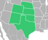 Symphyotrichum fendleri distribution map: US — Colorado, Kansas, Nebraska, New Mexico, Oklahoma, and Texas