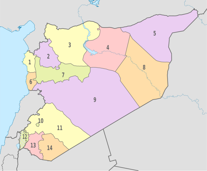 File:Syria, administrative divisions - Nmbrs - colored.svg