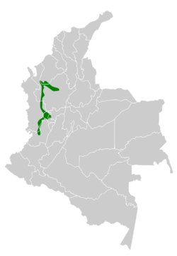 Bangsia melanochlamys map.svg