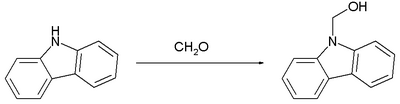 reaction of carbazole with formaldehyde to Carbazol-9-yl-methanol