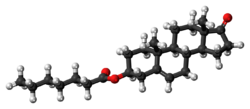 Dehydroepiandrosterone enanthate molecule ball.png