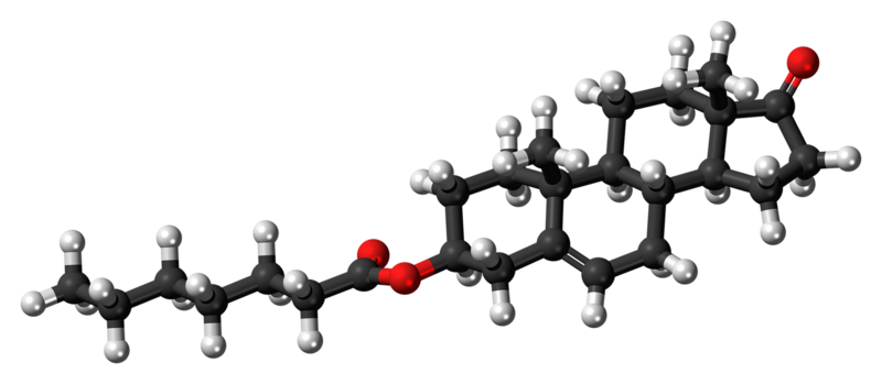 File:Dehydroepiandrosterone enanthate molecule ball.png