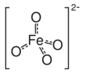 Wireframe model of aromatised ferrate