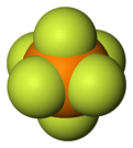 Spacefill model of hexafluorophosphate