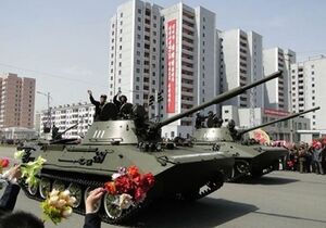 North Korean M1981 Shin'heung light tanks later production model.jpg