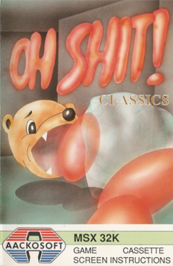 Oh Shit! Aackosoft 1985 MSX Cover Art.png
