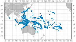 Saddle Butterflyfish Chaetodon ephippium distribution map.png