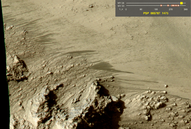 File:Warm Season Flows on Slope in Horowitz Crater (animated).gif