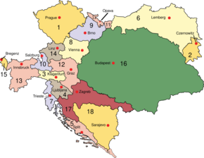 Croatia-Slavonia (number 17) within Austria-Hungary