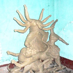 Durga statue is being made