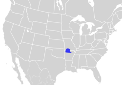 Etheostoma teddyroosevelt distribution.svg