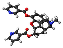 Nicomorphine molecule ball.png