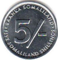 5 Somaliland Shilling Coins Obverse 2002.jpg