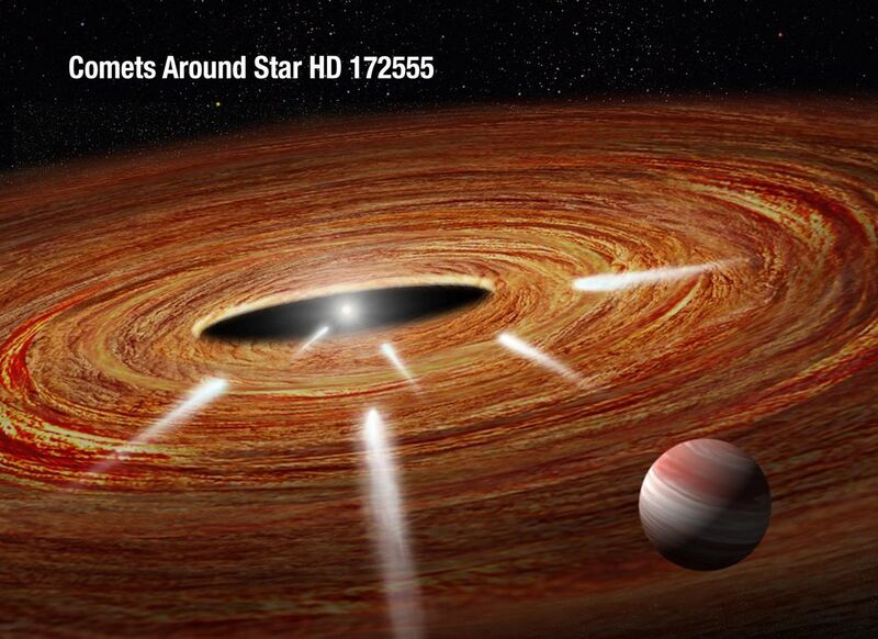 File:Exocomets plunging into a young star (artist’s impression).jpg