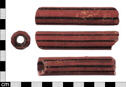 An incomplete Post Medieval production tube for bead manufacture dating from the 17th century. (FindID 981880).jpg