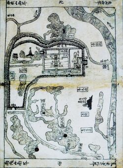 Bản đồ kinh thành Thăng Long, theo Hồng Đức bản đồ sách 洪德版圖冊 (1490).jpg