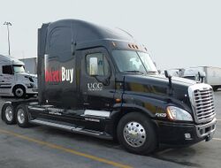 Bakersfield, (CA) Truck Freightliner at Flying J Travel Plaza (2).jpg