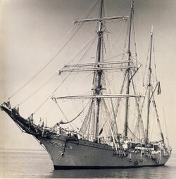 Belgian barquentine Mercator. Trinidad, c. 1960.jpg