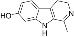 Harmalol structure.svg