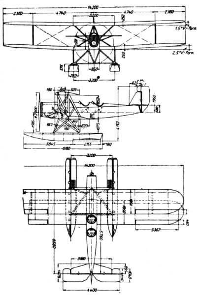 File:Heinkel HD 24 3-view Le Document aéronautique October,1926.png