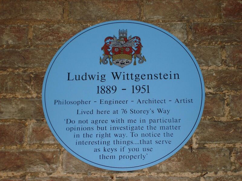 File:Ludwig Wittgenstein Blue Plaque, 76 Storey's Way, Cambridge, UK.jpg