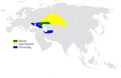 Melanocorypha leucoptera distribution map.png