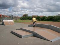 A concrete and steel funbox.