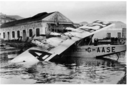 photograph of the wreckage of the Air Yacht