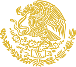Coat of arms of Mexico (golden linear).svg