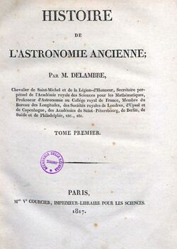 Delambre, Jean Baptiste Joseph – Histoire de l'astronomie ancienne, 1817 – BEIC 618287.jpg