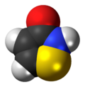 Space-filling model of the isothiazolinone molecule