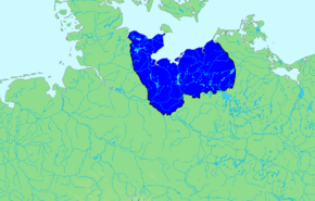 Main territory of the Obotritic confederation