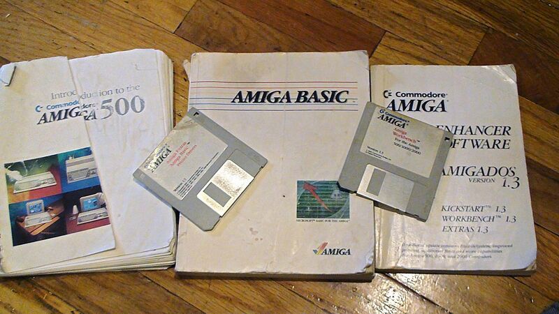 File:Amiga 1.3 and disks.jpg