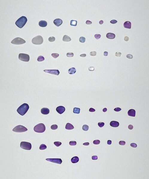 File:Hackmanite before and after exposure to UV.jpg