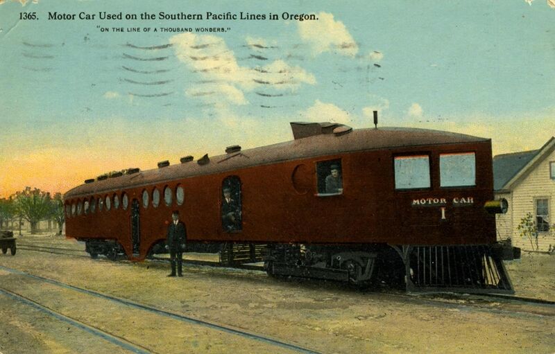 File:Motor car used on the Southern Pacific lines in Oregon "On the Line of a Thousand Wonders" (8113579654).jpg