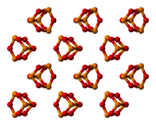 Packing of P4O6 molecules in the crystal structure
