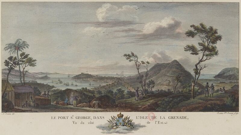 File:Port Saint-Georges dans l'île de la Grenade en 1776.jpg