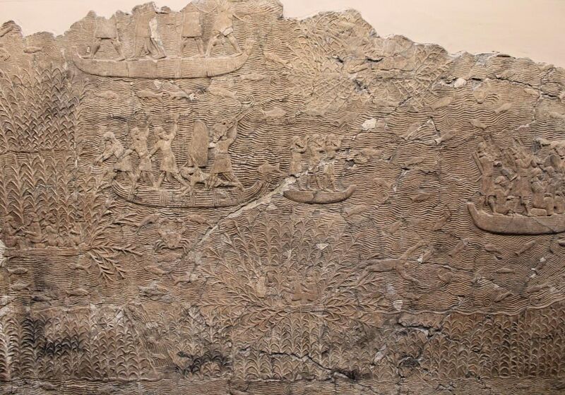 File:Campaign in southern Iraq of Ashurbanipal - fighting in the marshes.jpg