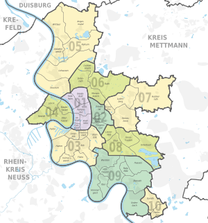 Düsseldorf Subdivisions.svg