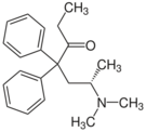 Chemical structure of dextromethadone.