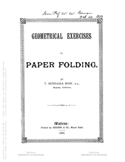 Geometrical Exercises in Paper Folding title page.png