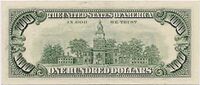 US $100 1990 Federal Reserve Note Reverse.jpg