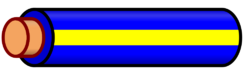 Wire blue yellow stripe.svg