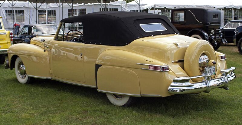 File:1948 Lincoln Continental V12 Cabriolet rear.jpg