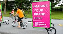 Mobile Bicycle Billboard from Singapore, April 9 2013.jpg