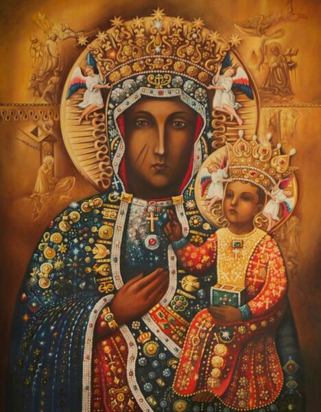 File:Nuestra Señora de Czestochowa recubierta de Orfebrería.jpg